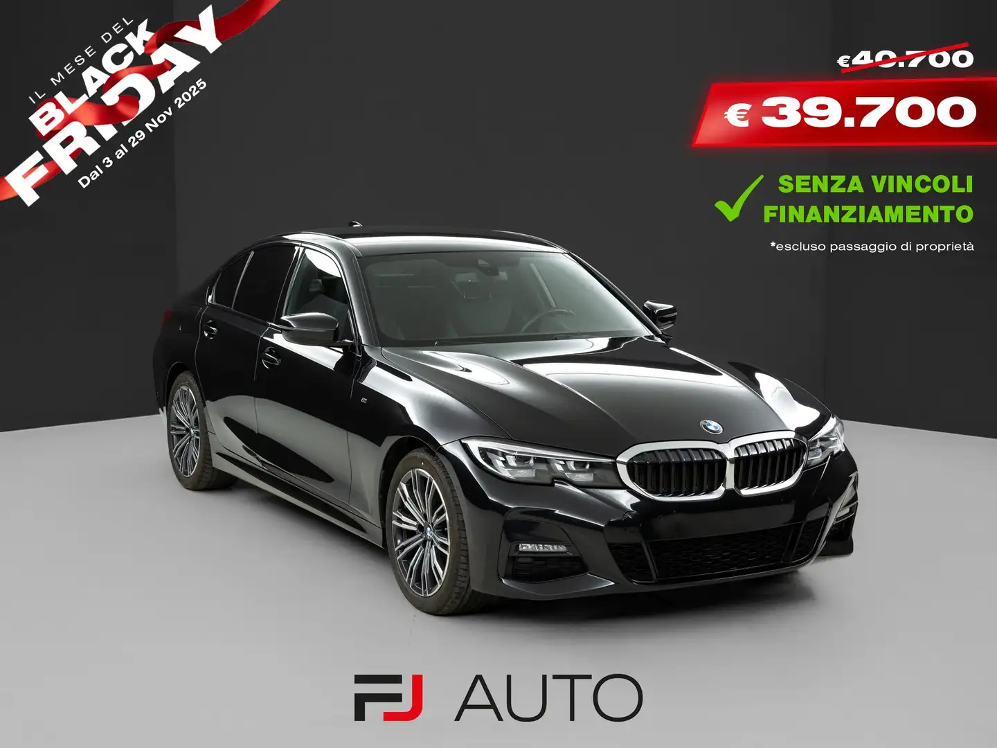 BMW 320 320d Berlina xDrive mhev 48V Msport auto M Sport Zwart - 1