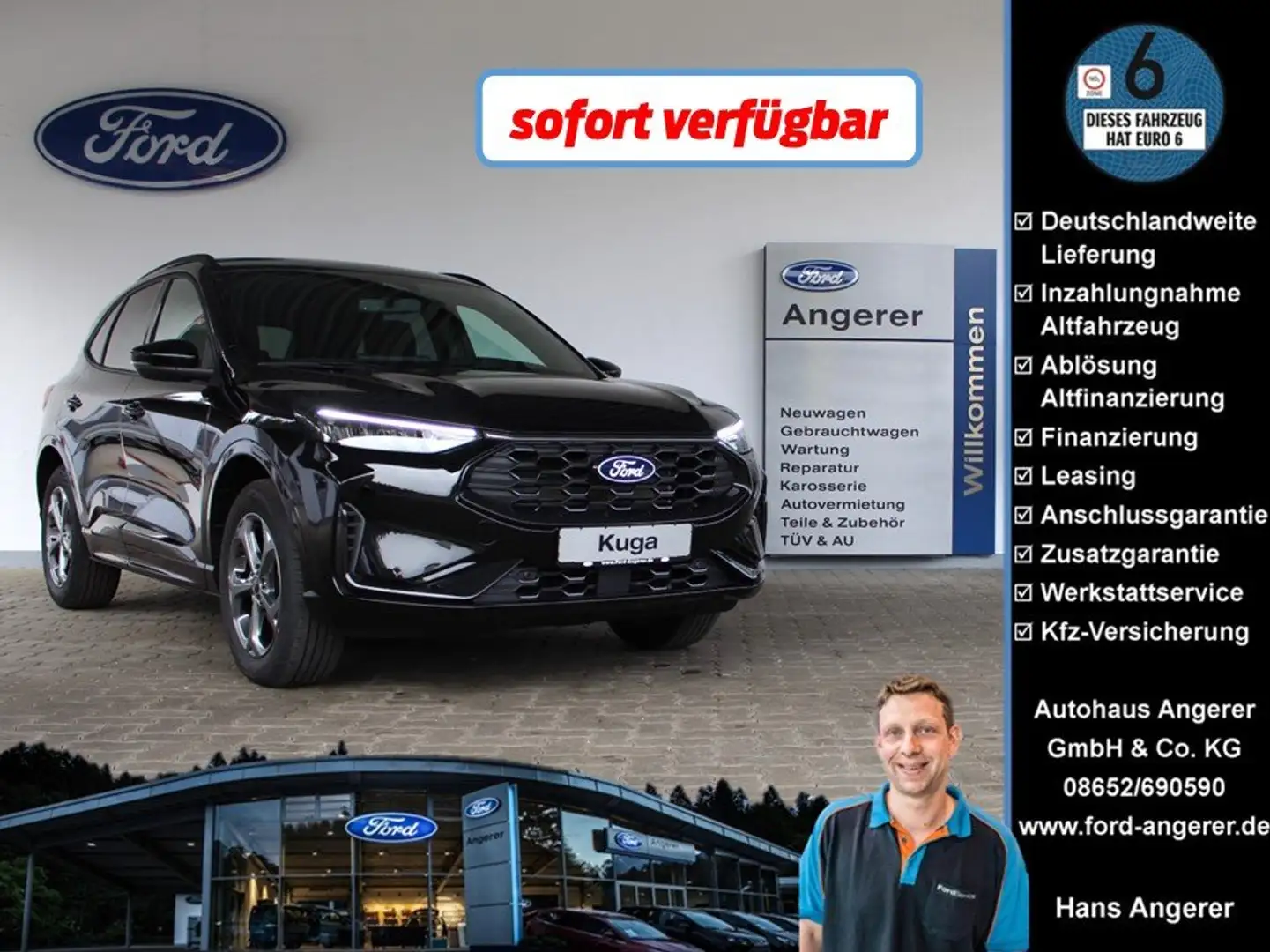 Ford Kuga Hybrid ST-Line,WinPak,LED,SYNC4,Navi,Kamera,PDC Nero - 1