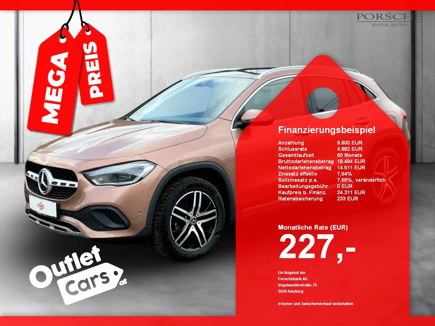 Mercedes-Benz GLA 180 Progressive AHK+LED+NAVI+Pano+MEGAPREIS - 1