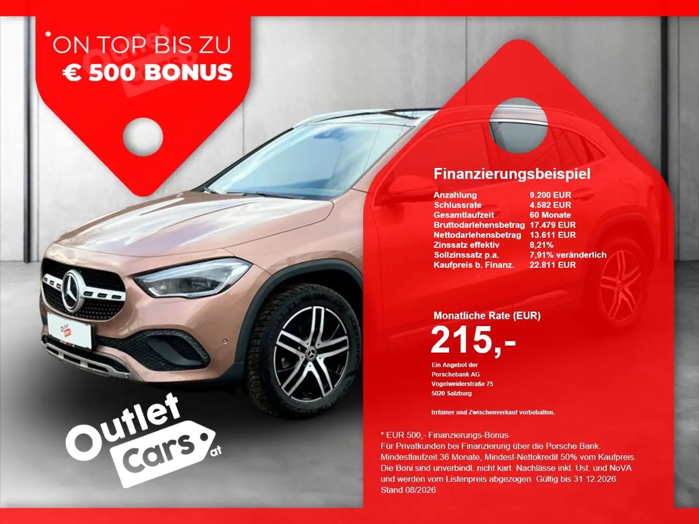 Mercedes-Benz GLA 180 Progressive AHK+LED+NAVI+Pano+MEGAPREIS Gold - 1
