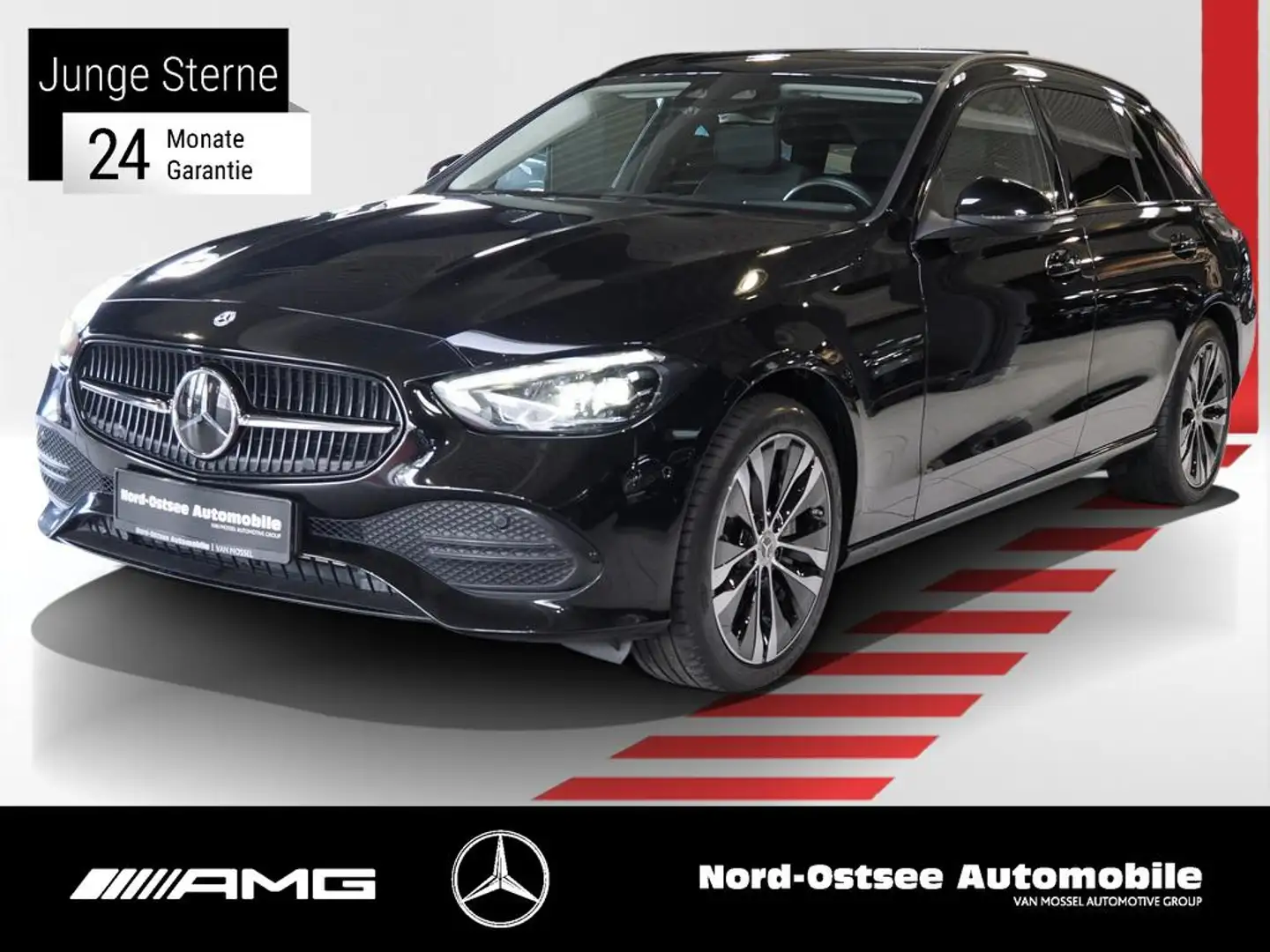 Mercedes-Benz C 300 e T AVANTGARDE KAMERA PANO AHK NIGHT DISTR Zwart - 1