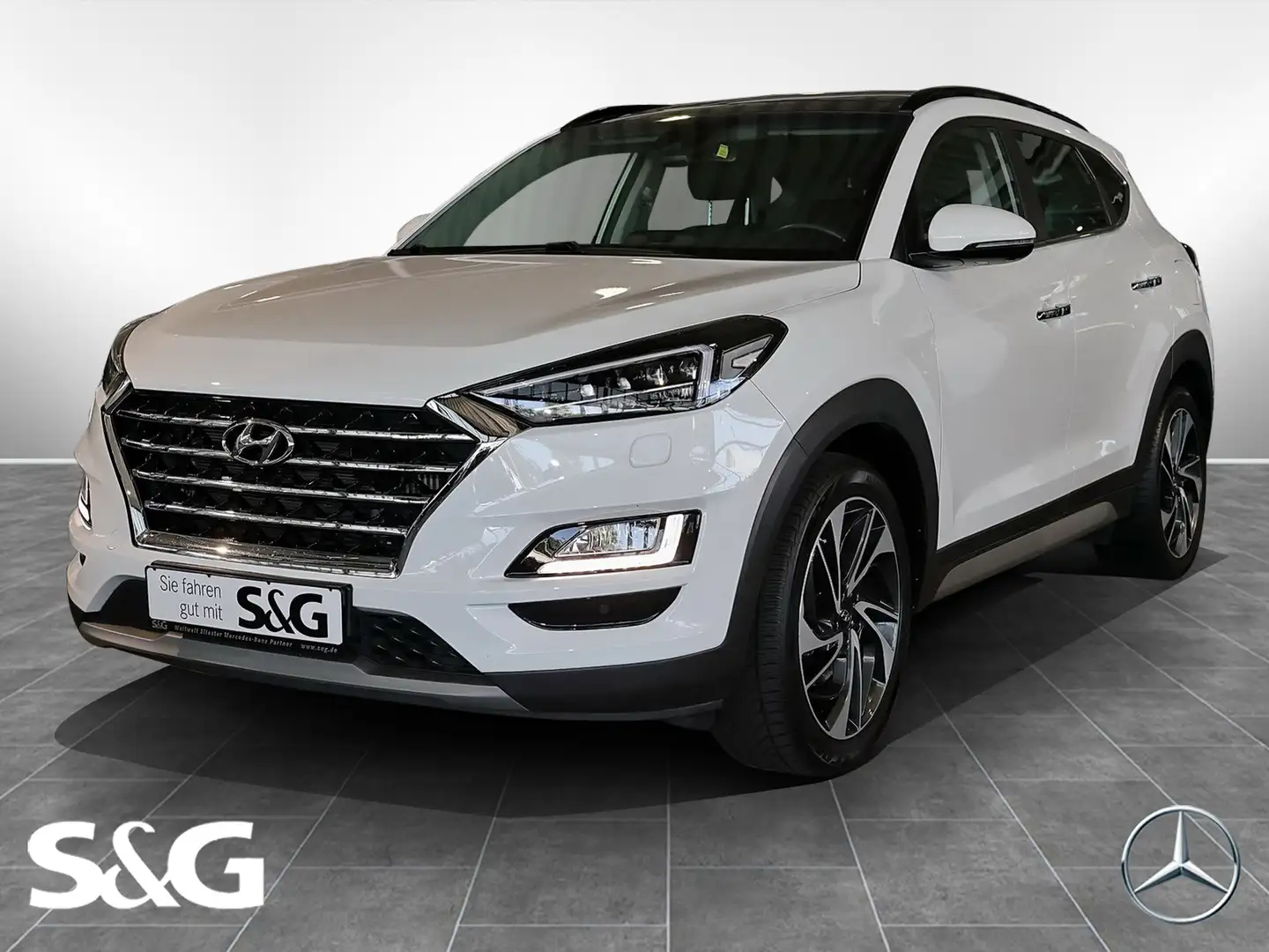 Hyundai TUCSON Premium 4WD PANORAMA+LED+TOTWINKEL+KAMERA White - 1