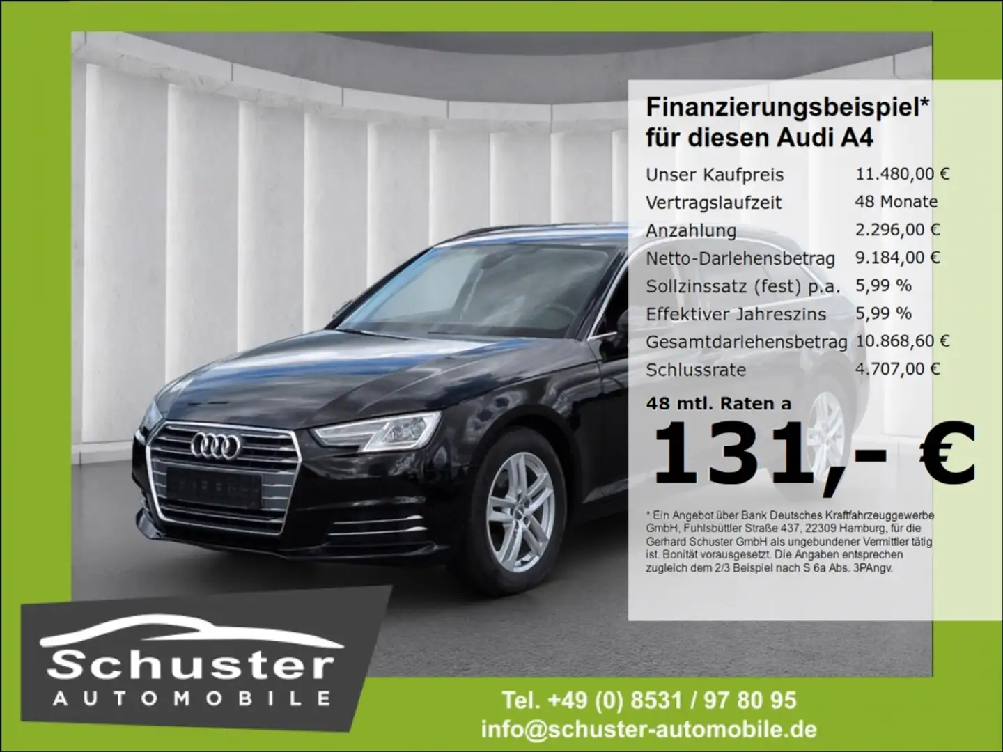 Audi A4 Avant SPORT 2.0TDI*S-tron Navi Bi-Xen Tempom Schwarz - 1