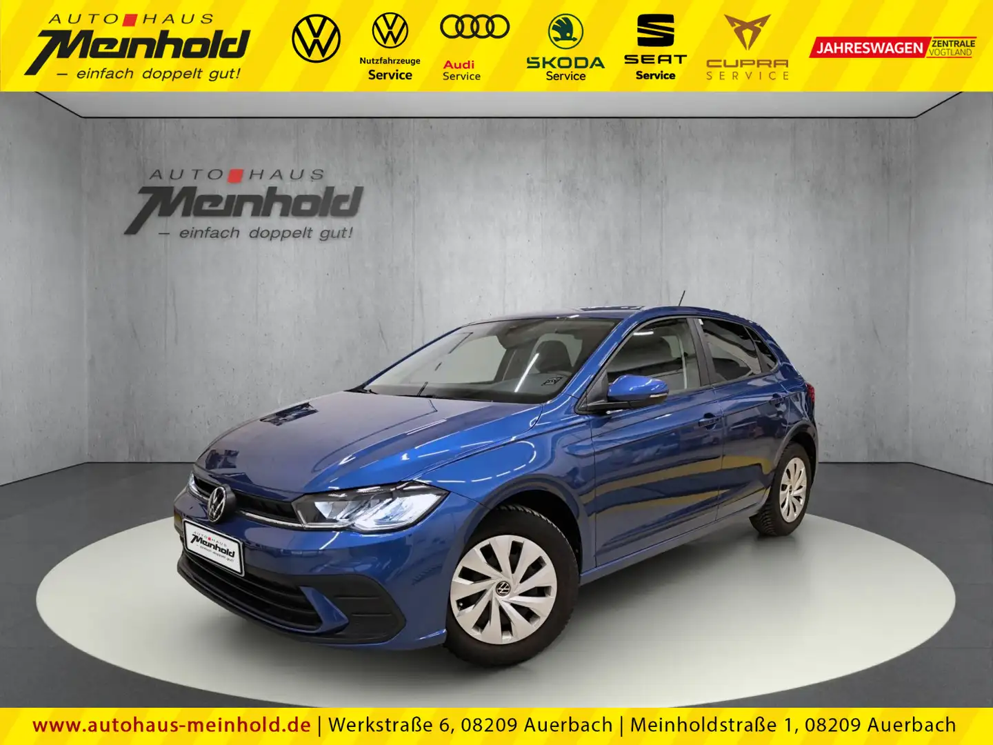 Volkswagen Polo 1.0, LED, PDC, Sitzheizung, DAB Blauw - 1