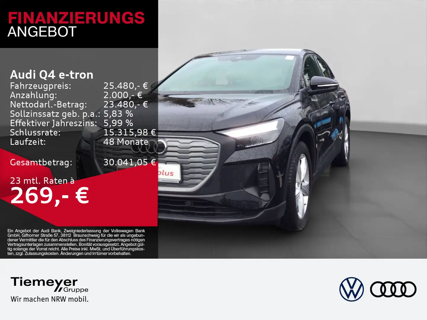 Audi Q4 e-tron 35 NAVI+ LM19 APS+ Noir - 1