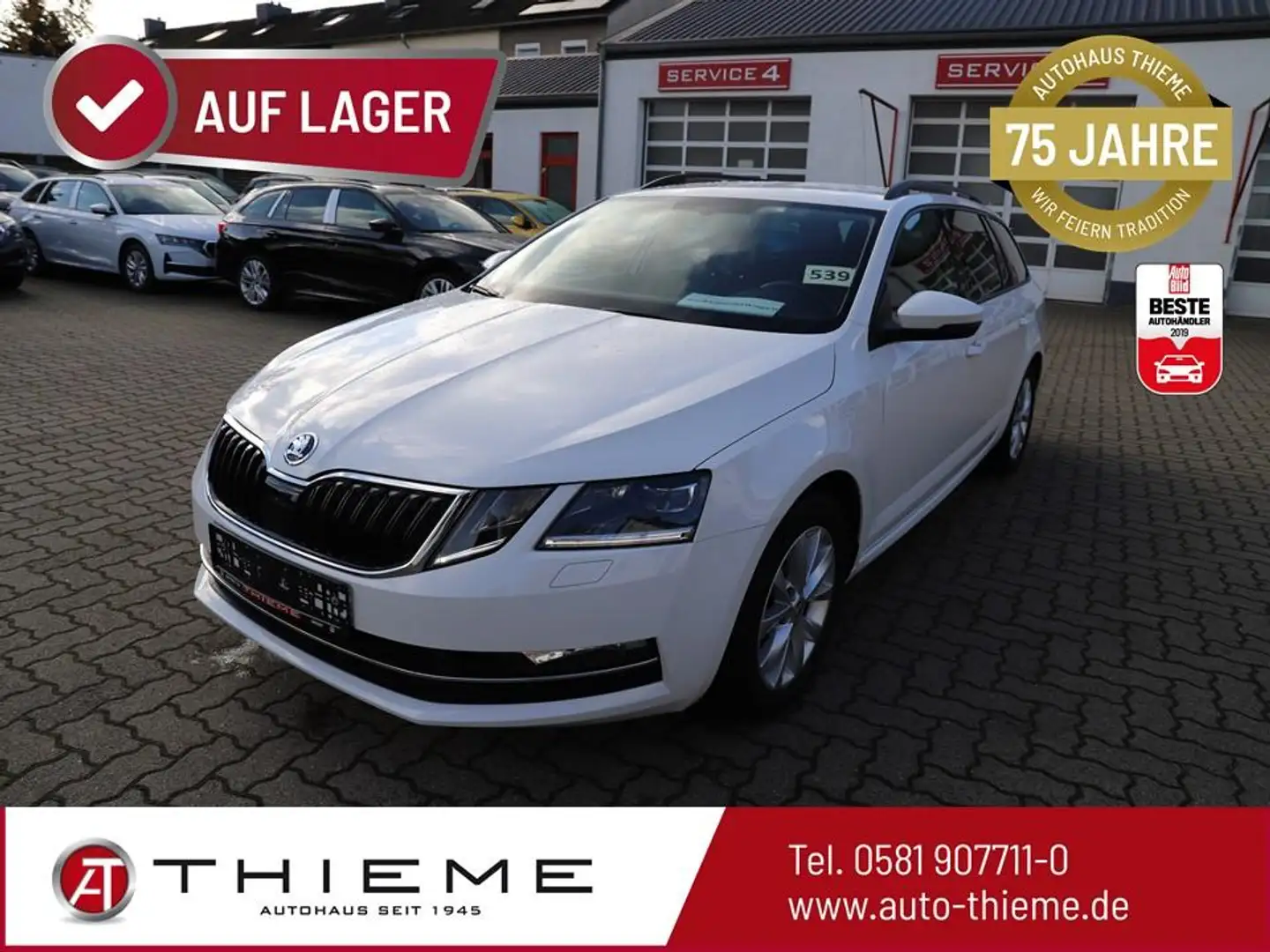 Skoda Octavia Combi Style 1.5l TSI 150PS LED/AHK/Climatronic/... Weiß - 1