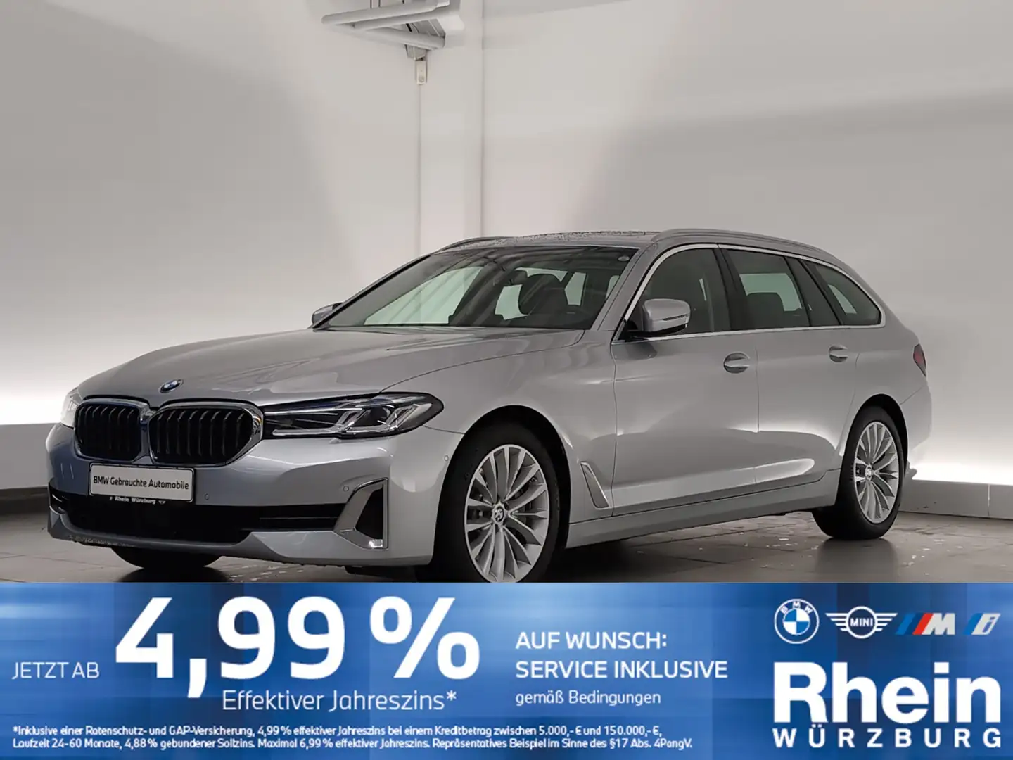 BMW 540 i xDrive Touring Luxury Line Laser/HUD/Pano Laser Silber - 1