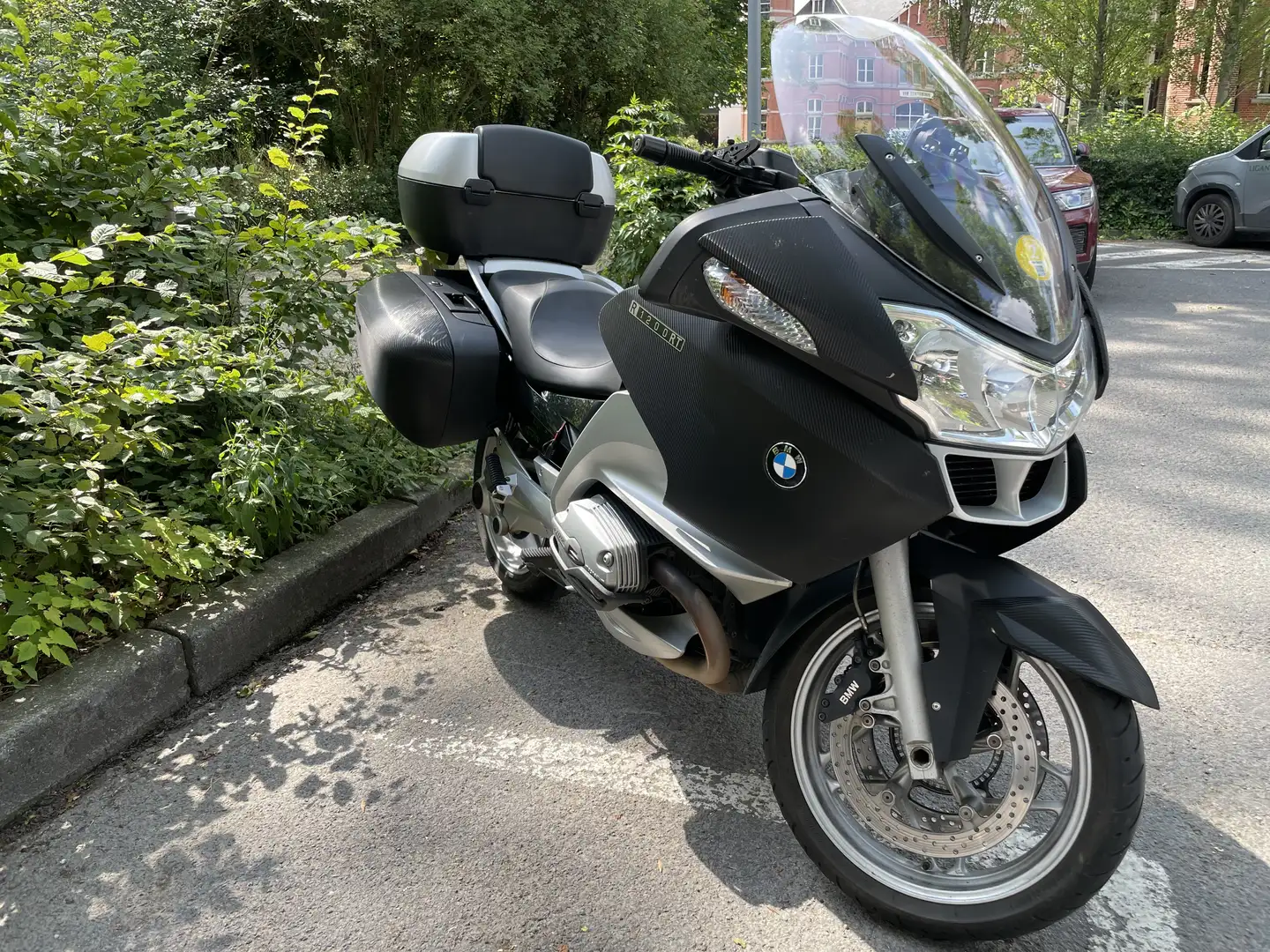 BMW R 1200 RT black carbon wrap Noir - 1