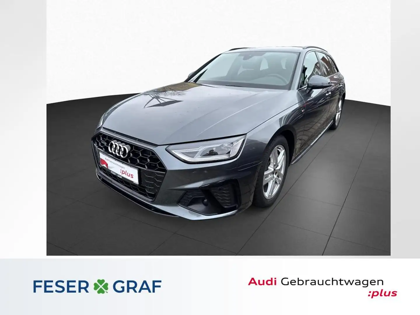 Audi A4 Avant S line 40 TDI qu. S-tro. +ACC+Kamera+Optik s Grijs - 1