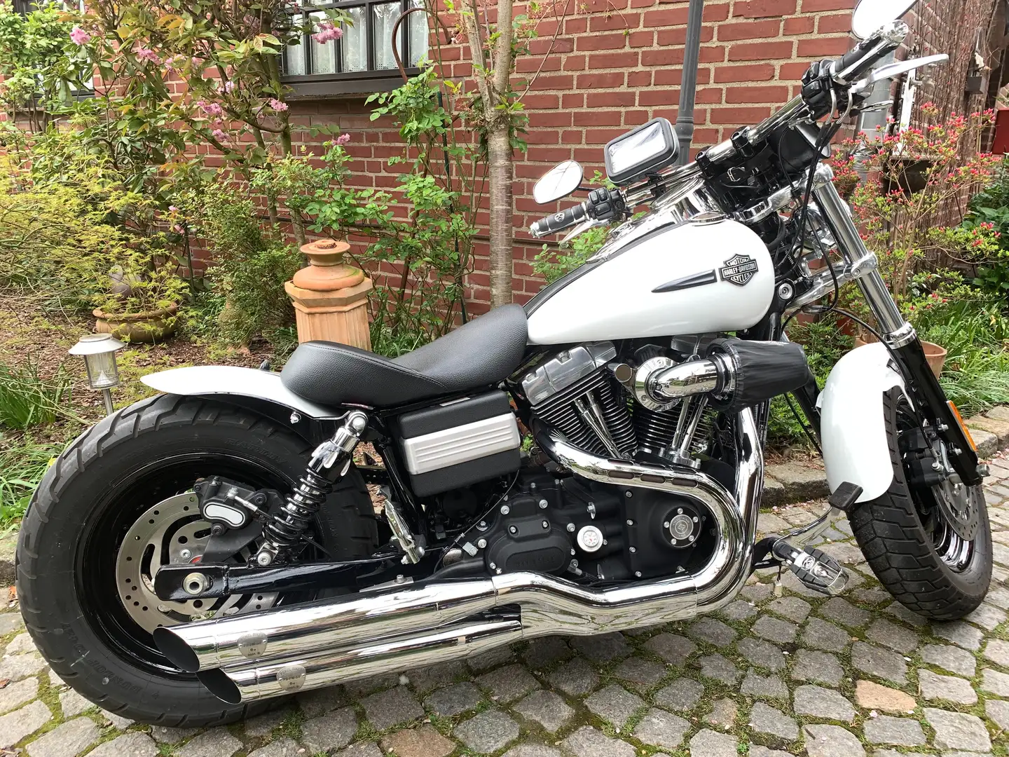 Harley-Davidson Dyna Fat Bob Custom Bike Weiß - 1