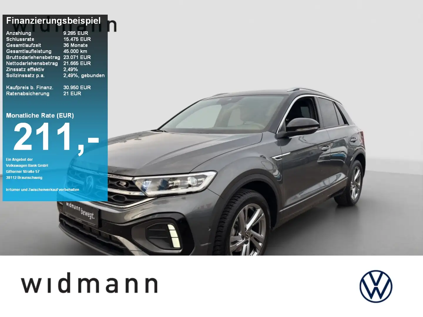 Volkswagen T-Roc R-Line 1.5 TSI 150 PS DSG AHK NAVI ACC Kamera T-Ro Schwarz - 1