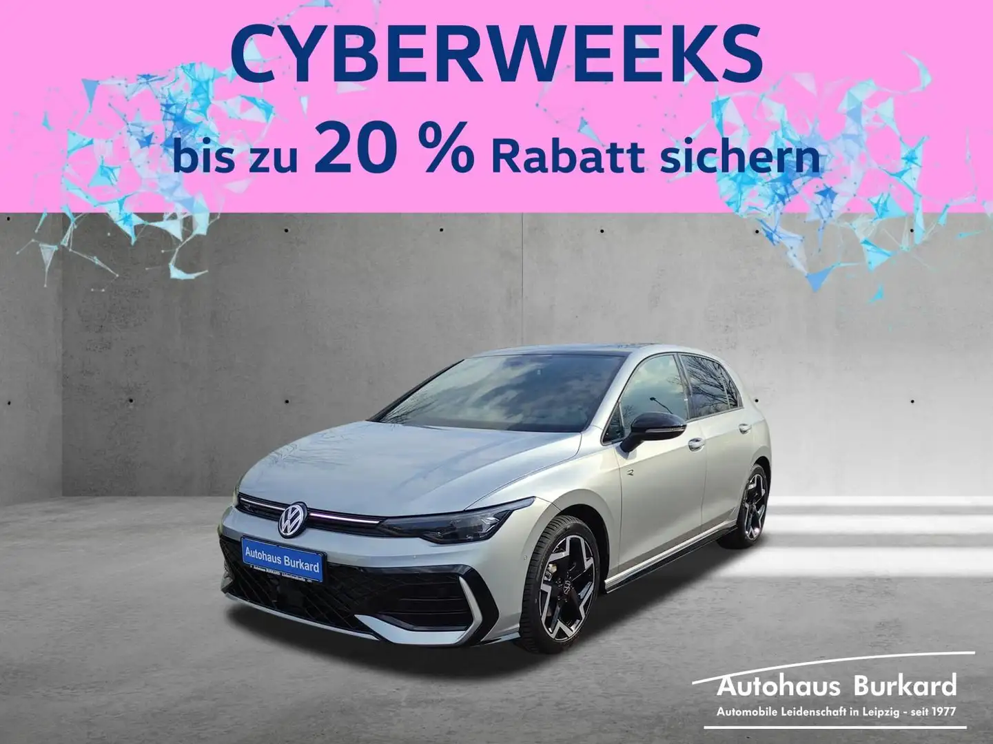 Volkswagen Golf RLine 1,5l eTSI+150Ps+DSG+AHZV+HarmanKardon Argent - 1