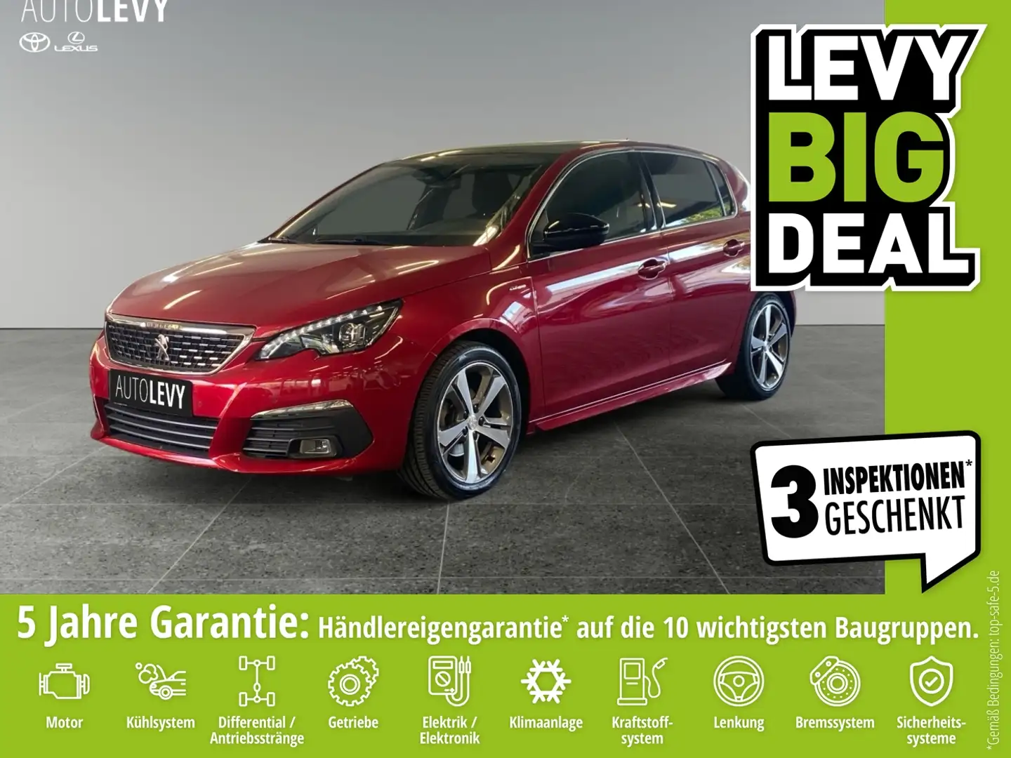 Peugeot 308 1.2 e-THP Aut. GT-Line *PANO*NAVI* Červená - 1