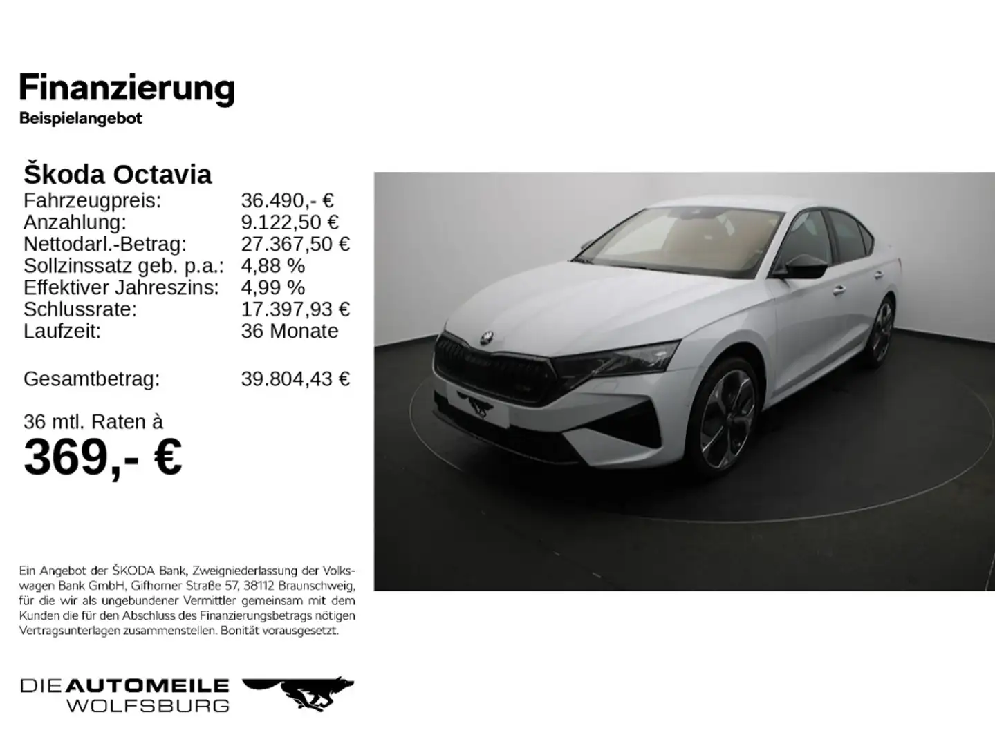 Skoda Octavia IV 2.0 TSI DSG RS AHK Weiß - 2