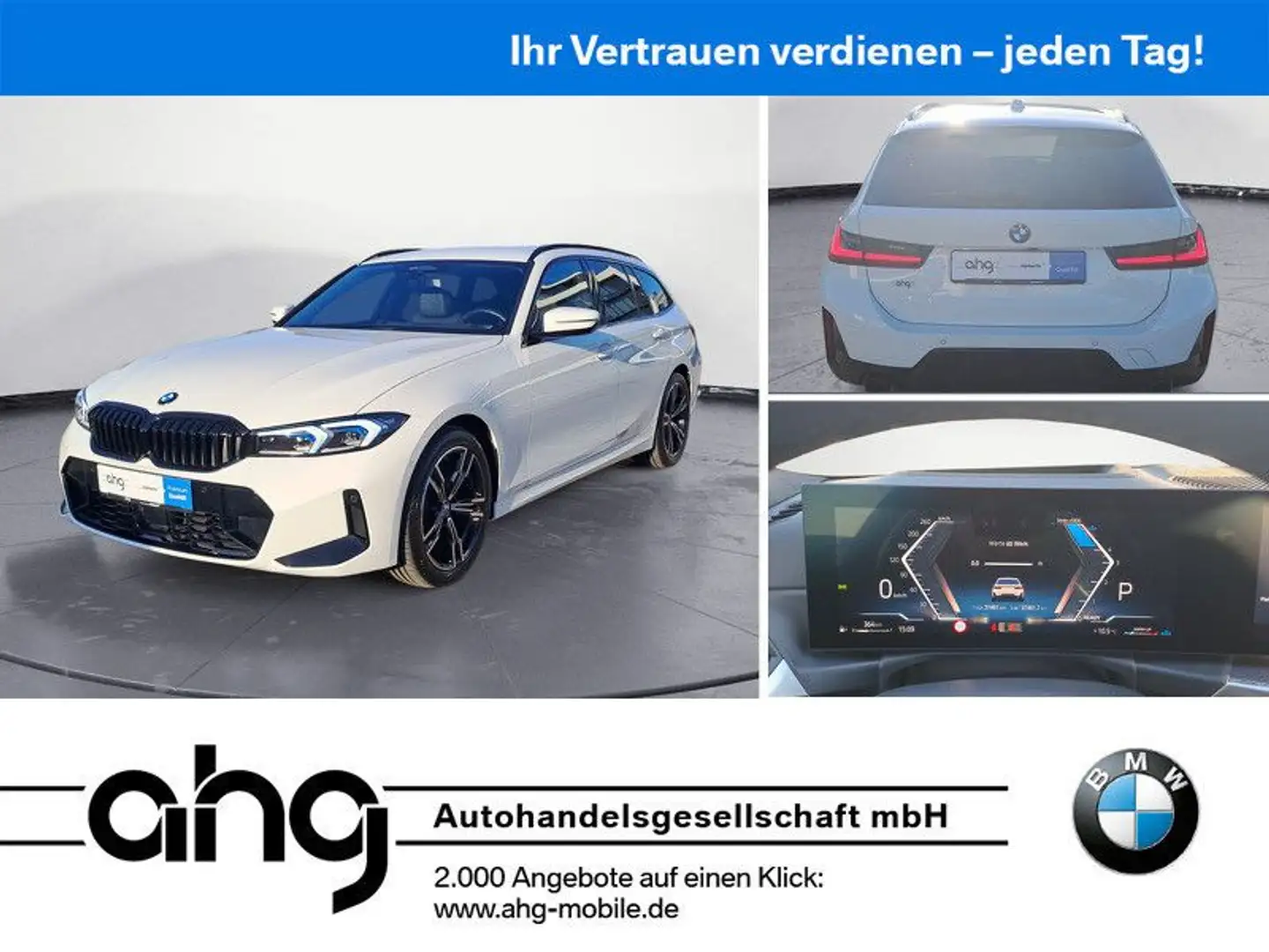 BMW 320 d xDrive Touring M Sport Komfortzugang Rückfa Weiß - 1