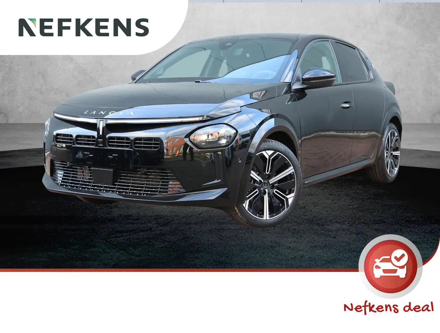 Lancia Ypsilon 1.2 136pk Hybrid LX | Per Mnd € 399,- private leas Zwart - 1