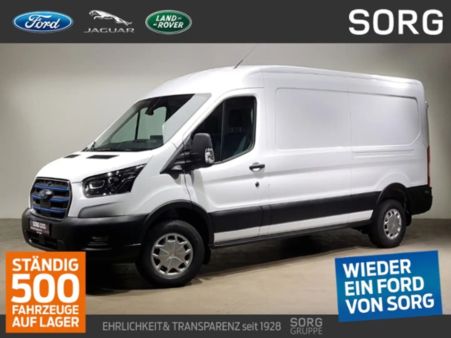 Ford E-Transit 390L2*ELEKTRO*NAVI*PKW-KLASSE B*-51%* Weiß - 1