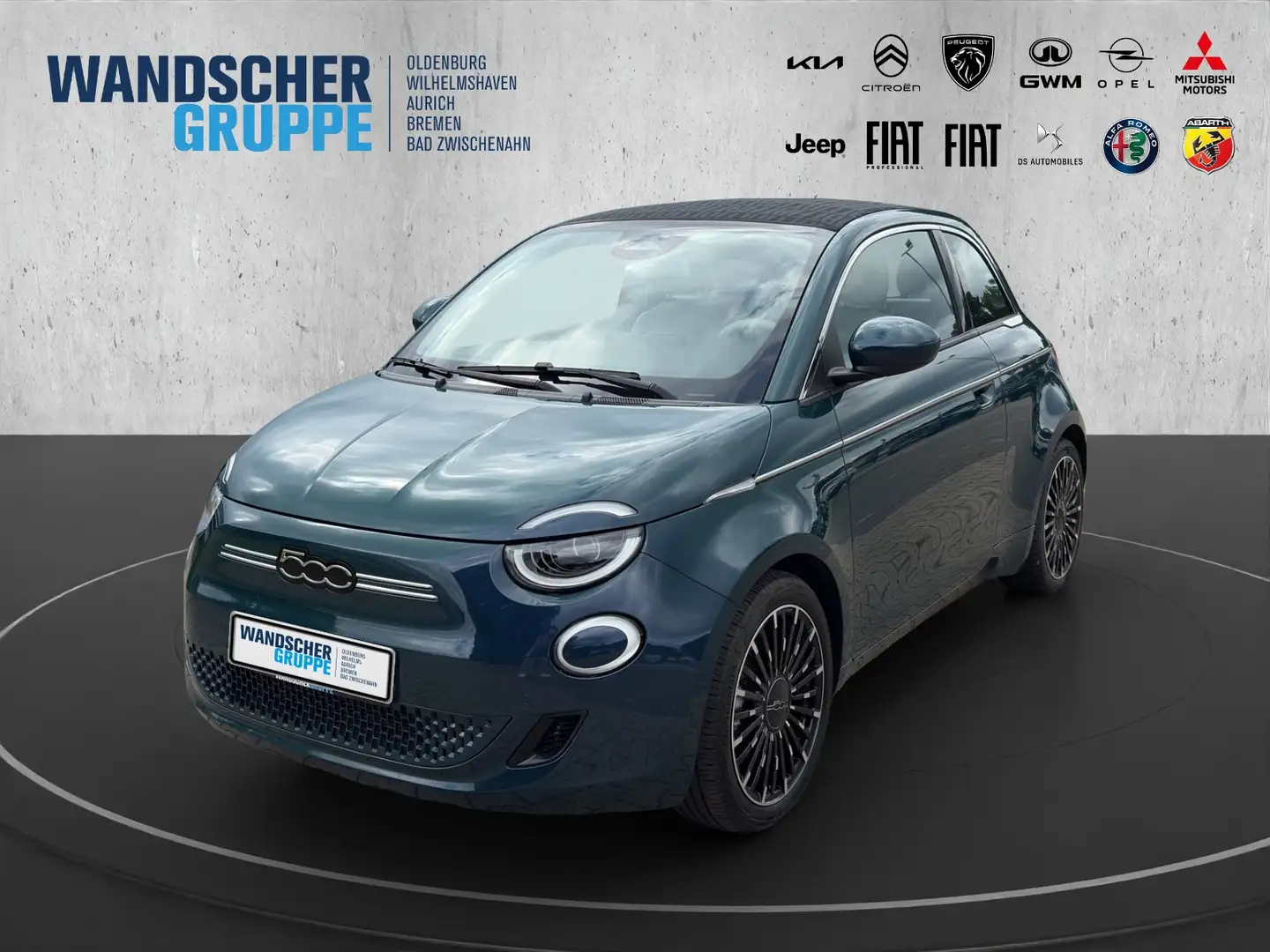 Fiat 500e 500 e Cabrio La Batterie Prima by Bocelli LM Grün - 1