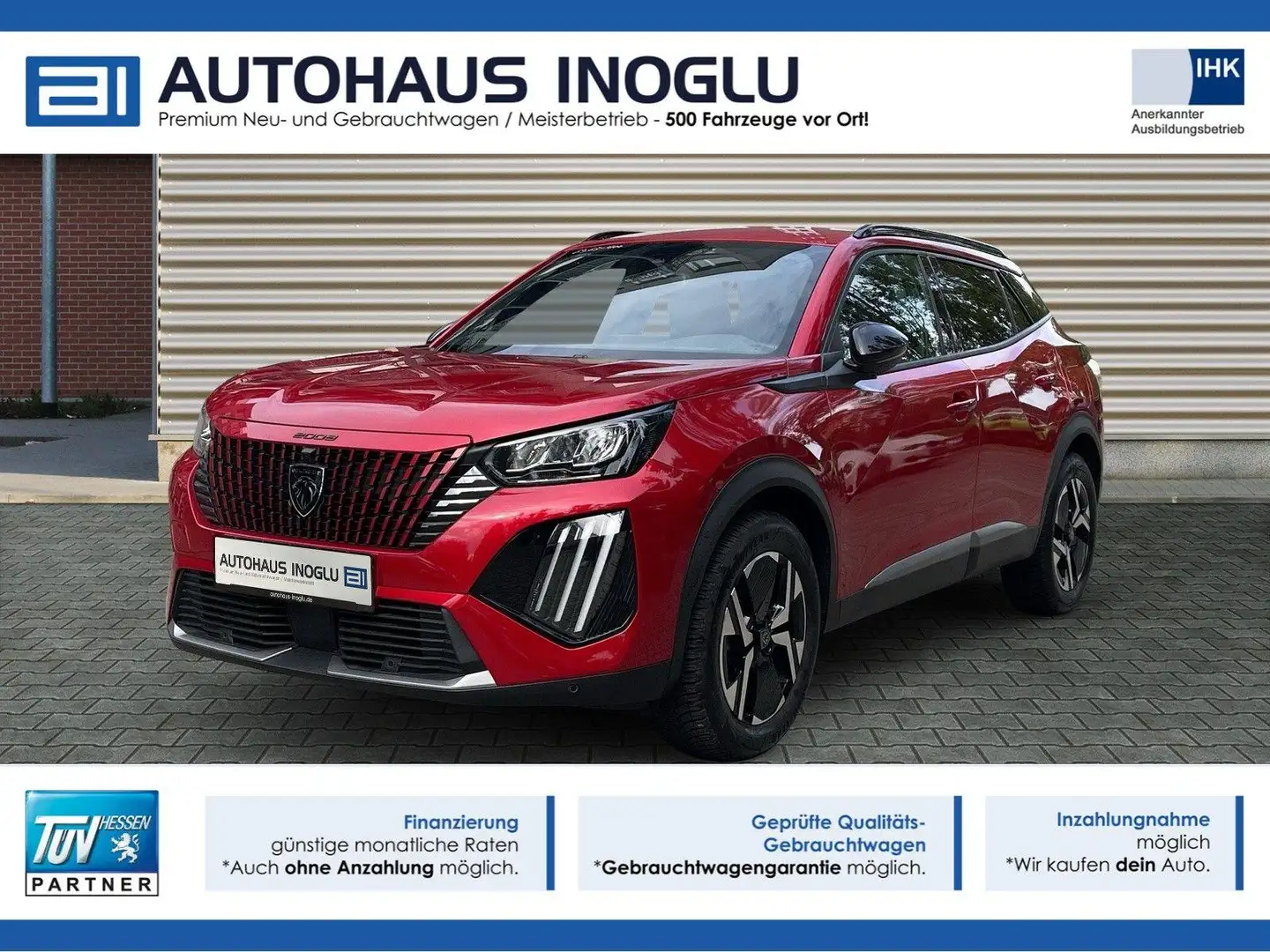 Peugeot 2008 Allure PureTech EAT8 Navi+SHZ+ACC+360° Kam+ Rouge - 1
