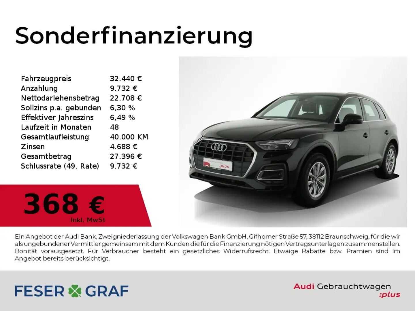 Audi Q5 35 TDI S tronic LED,Navi,Kamera Schwarz - 1