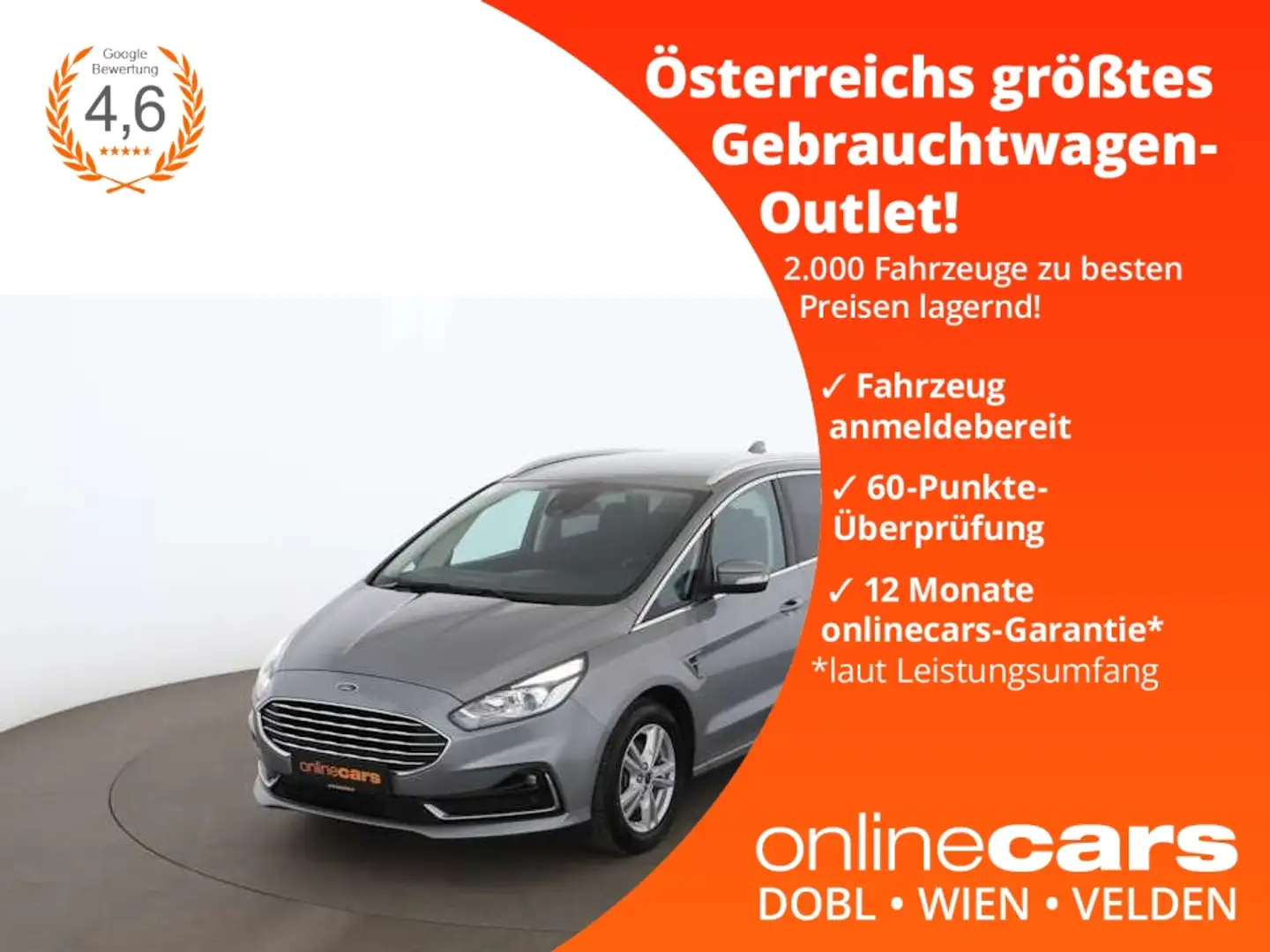 Ford S-Max 2.0 EcoBlue Titanium 7-SITZER NAVI R-CAM Silber - 1