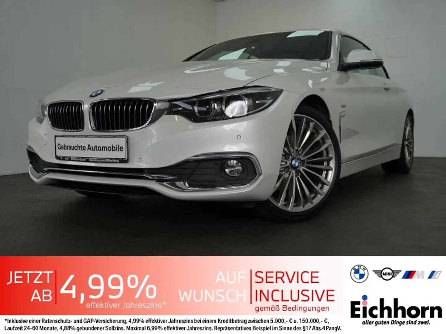 BMW 420 d Cabrio Luxury Line LEDER.H&K HiFi.SPORTSITZ Blanc - 1