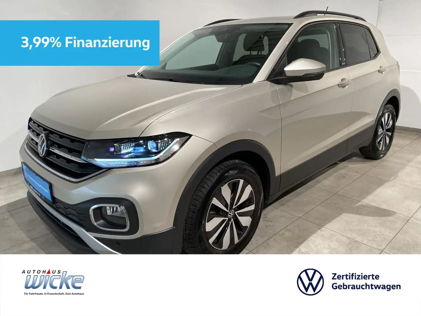 Volkswagen T-Cross 1.0 TSI Move NAVI KLIMA PDC LED SITZHEIZUN Beige - 1