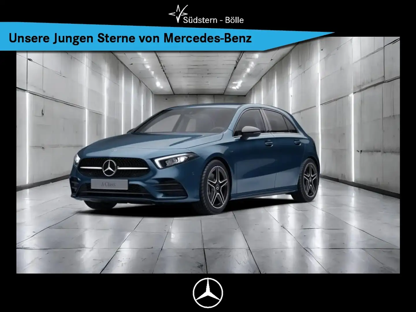 Mercedes-Benz A 250 e  AMG+AHK+360°KAM+MEMORY+NIGHTP.+AMBIENTE Blau - 1