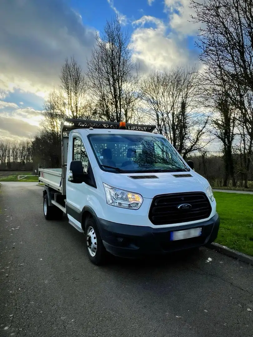 Ford Transit Ford transit cabine 350 l2 2.2 tdci 125 cv benne Blanc - 1