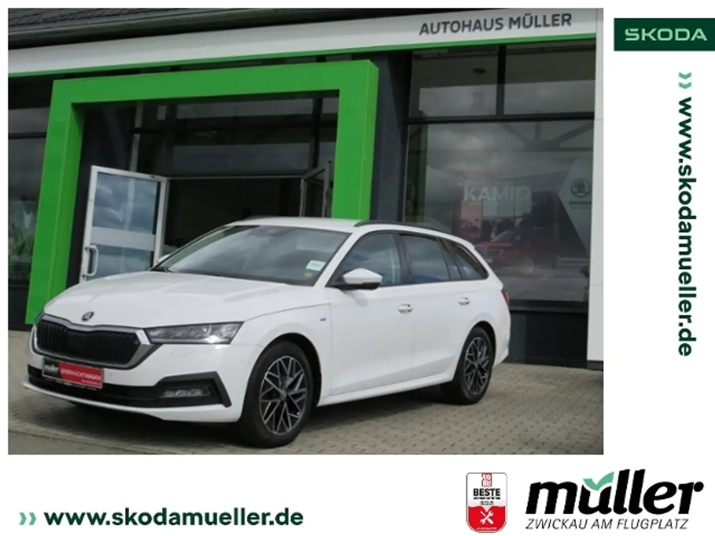 Skoda Octavia Combi Clever 2.0TDi 110kW AHK NAVI White - 1