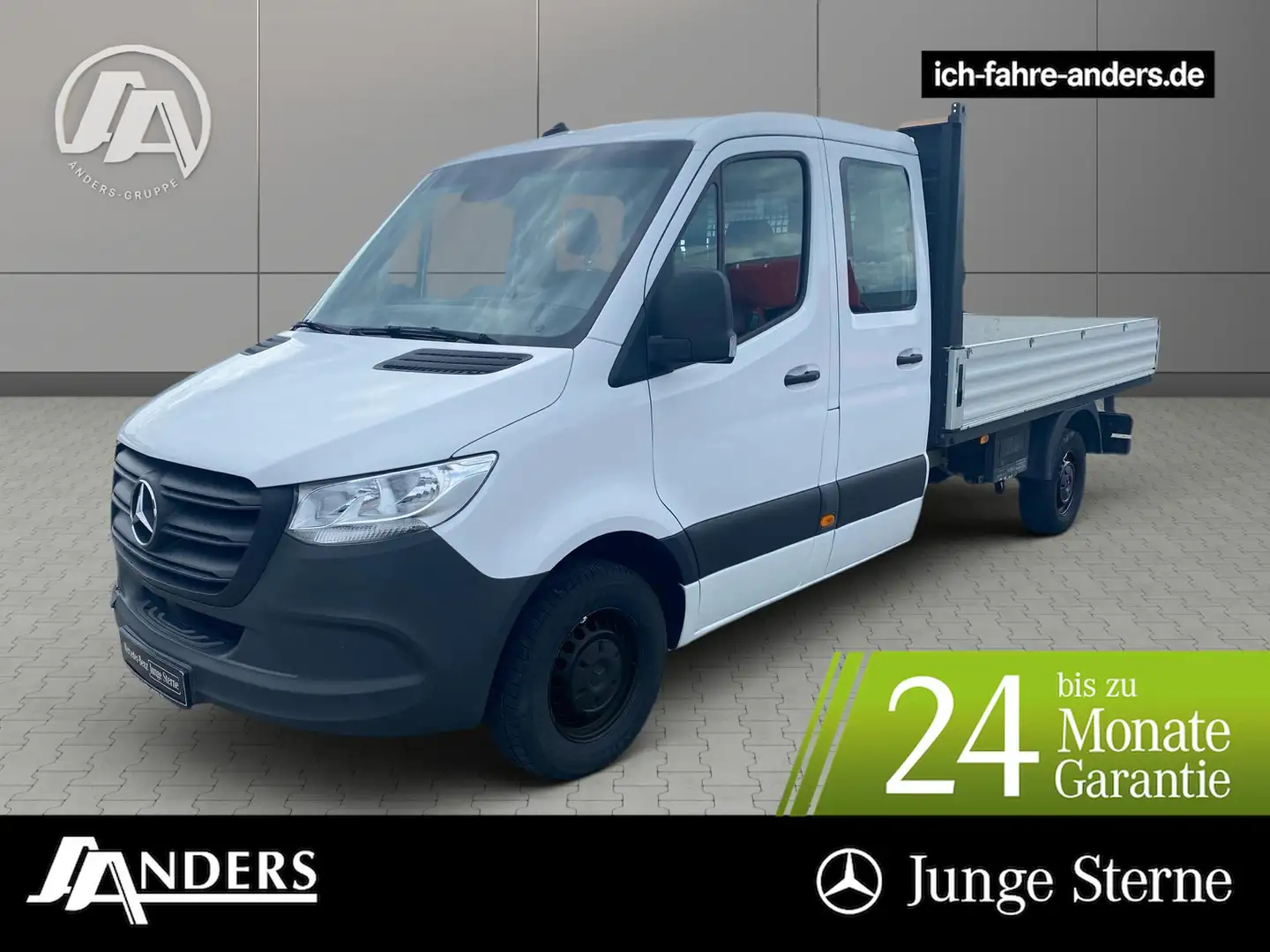 Mercedes-Benz Sprinter 319 Doka Pritsche AUT*Klima*AHK 3,5t* Weiß - 1