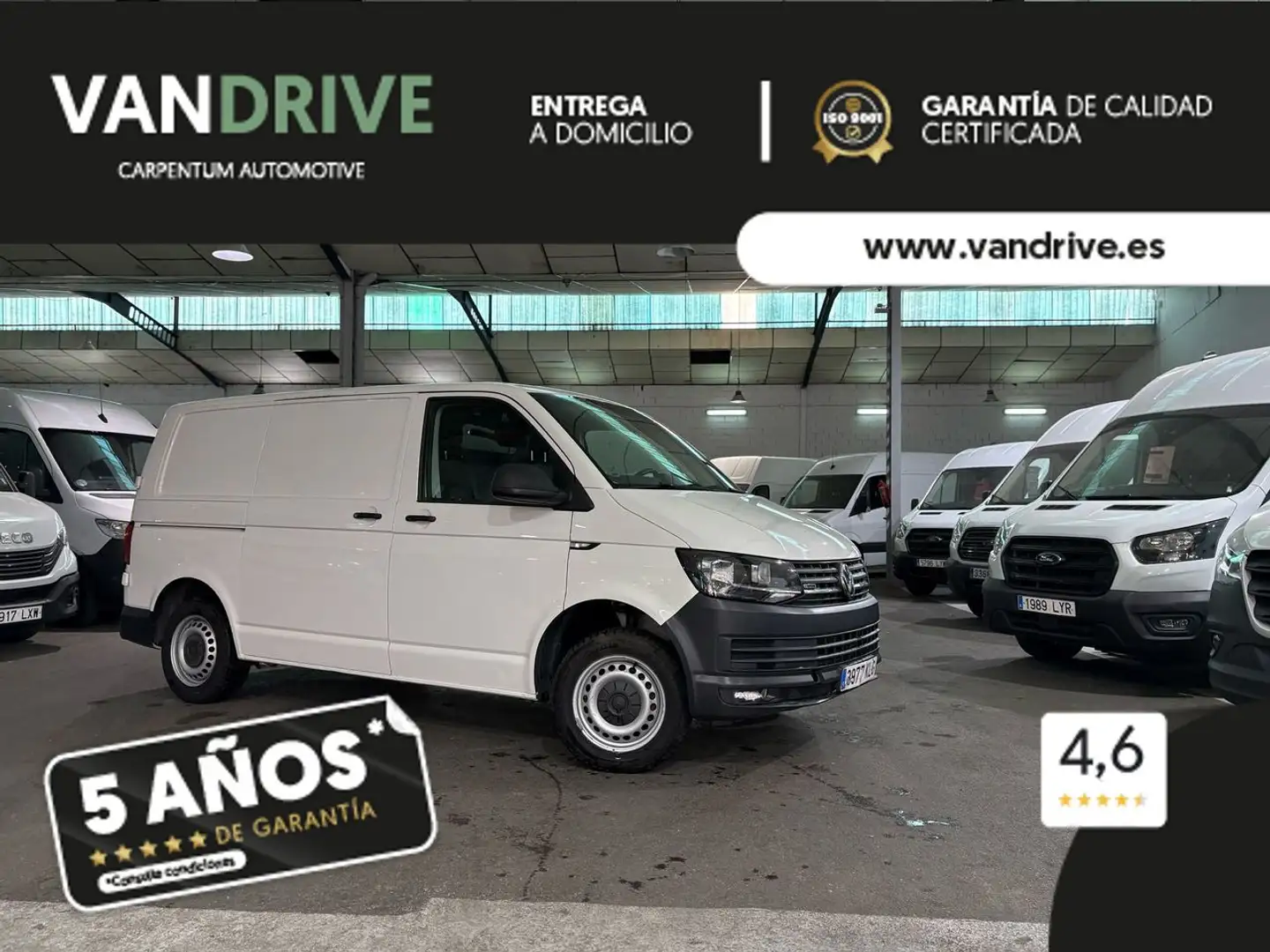 Volkswagen T6 Transporter Furgón 2.0TDI SCR BMT Largo 4M 110kW Blanco - 2