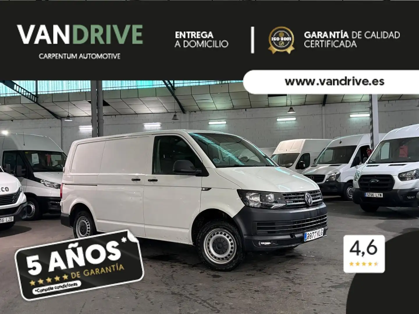 Volkswagen T6 Transporter Furgón 2.0TDI SCR BMT Largo 4M 110kW Blanco - 1