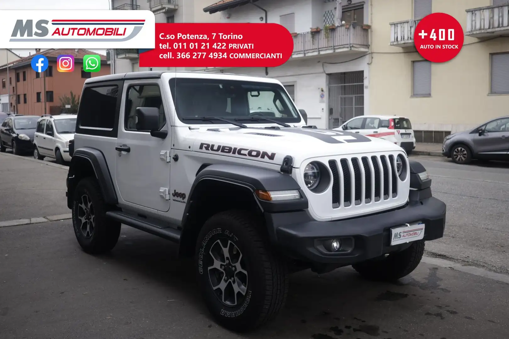 Jeep Wrangler Jeep Wrangler 2.2 Mjt II Rubicon Unicoproprietario Bianco - 1