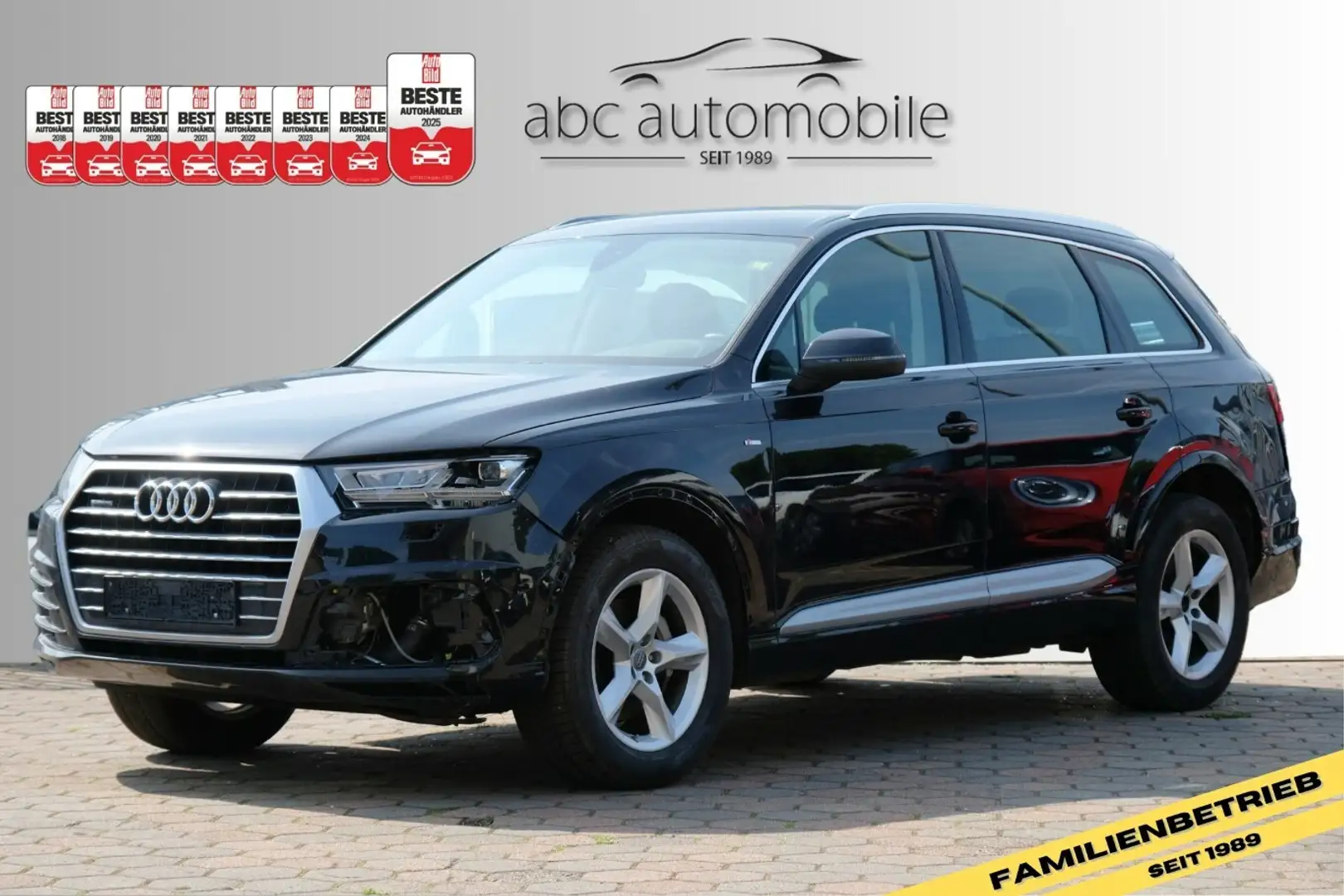 Audi Q7 50 TDI quattro S-Line LED AHK Zwart - 1