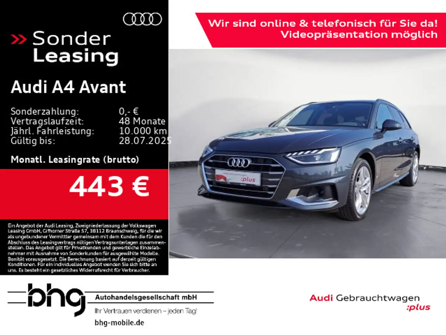 Audi A4 35 TDI advanced MMI-Navi-plus Keyless Grau - 1