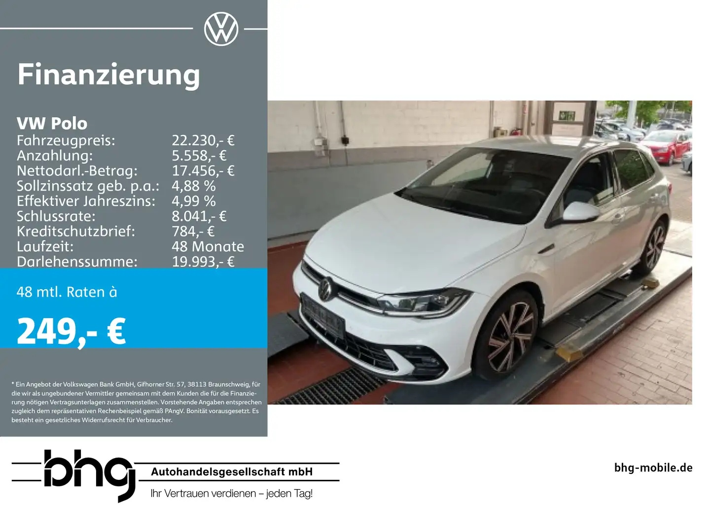 Volkswagen Polo 1.0 TSI OPF DSG R-Line Weiß - 1