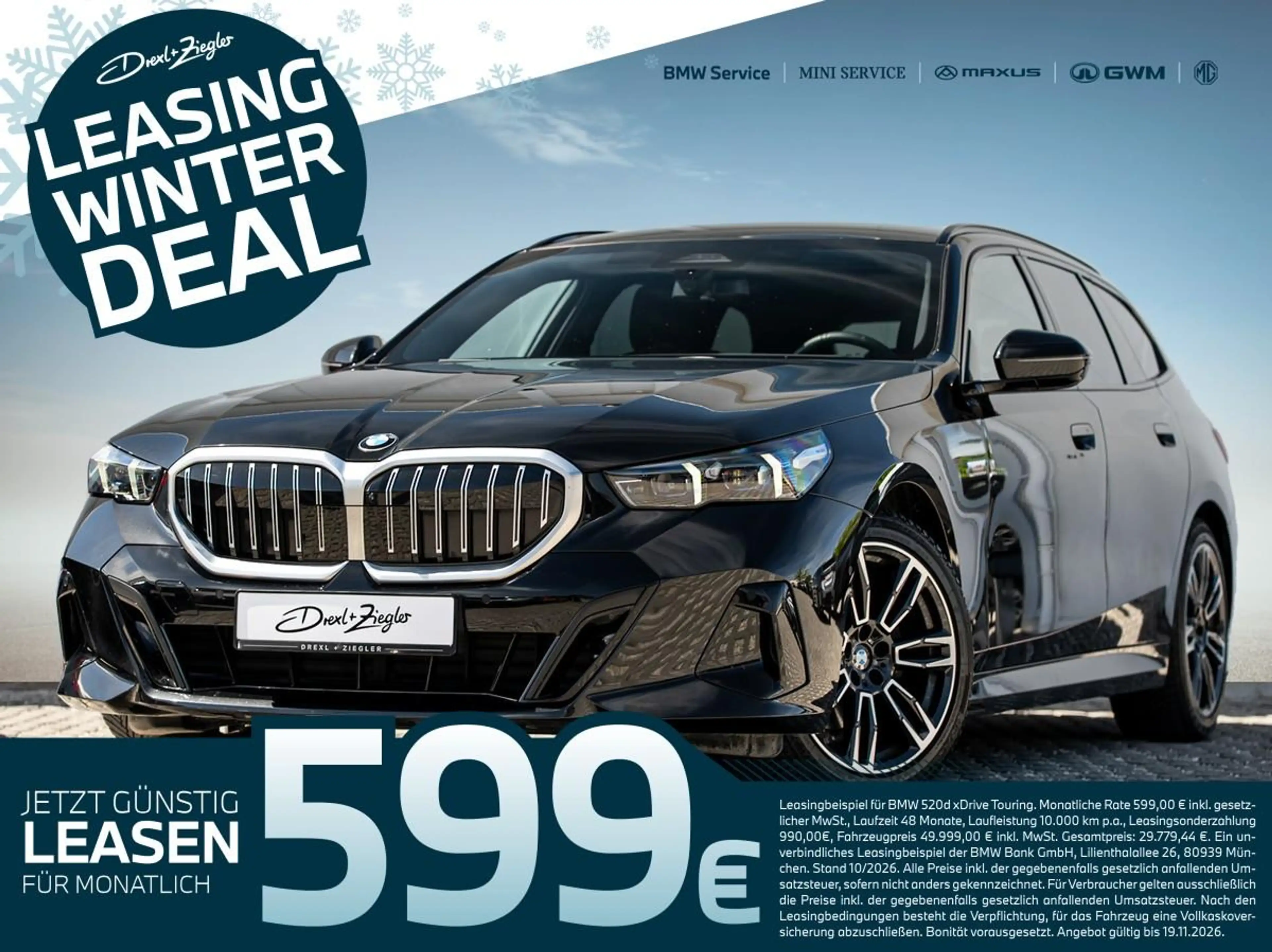 BMW 520 d xDrive Tour M-Sport AHK PANO KoZg SLüft H&K