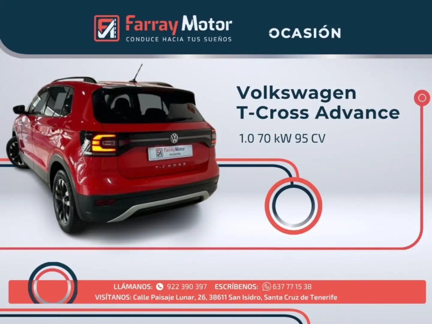 Volkswagen T-Cross 1.0 TSI Advance Rouge - 2
