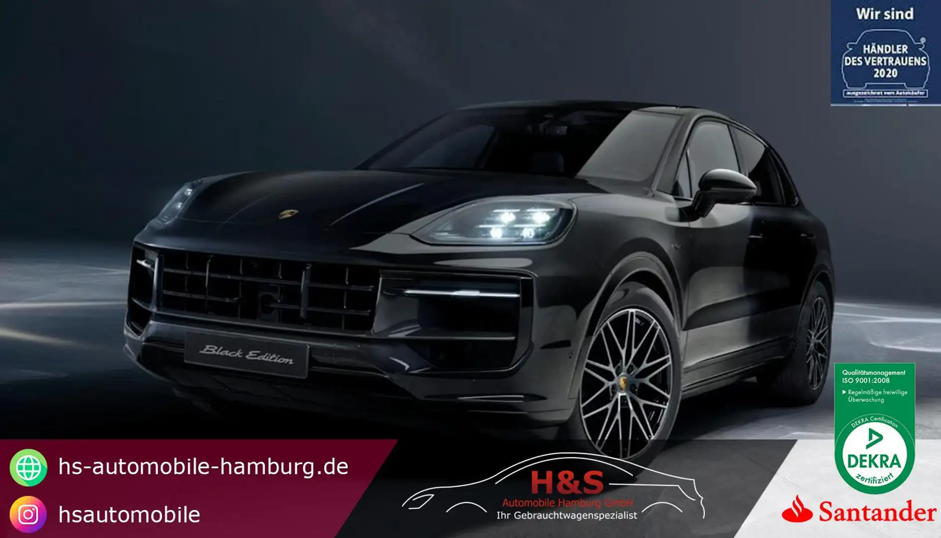 Porsche Cayenne E-Hybrid Schwarz - 1