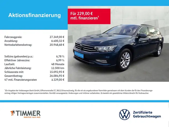 Volkswagen Passat Variant 2.0 TDI DSG BUSINESS *LED *ACC *RKAM *NAVI *SHZ *