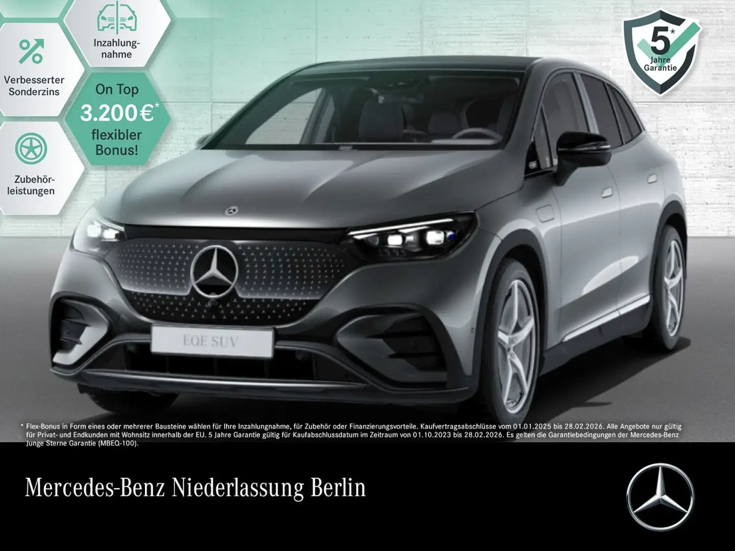 Mercedes-Benz EQE SUV EQE 350 4M AMG+NIGHT+PANO+360+AHK+BURMESTER Grau - 1