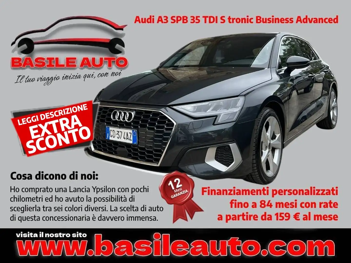 Audi A3 A3 Sportback 35 2.0 tdi Business Advanced s-tronic Szürke - 1