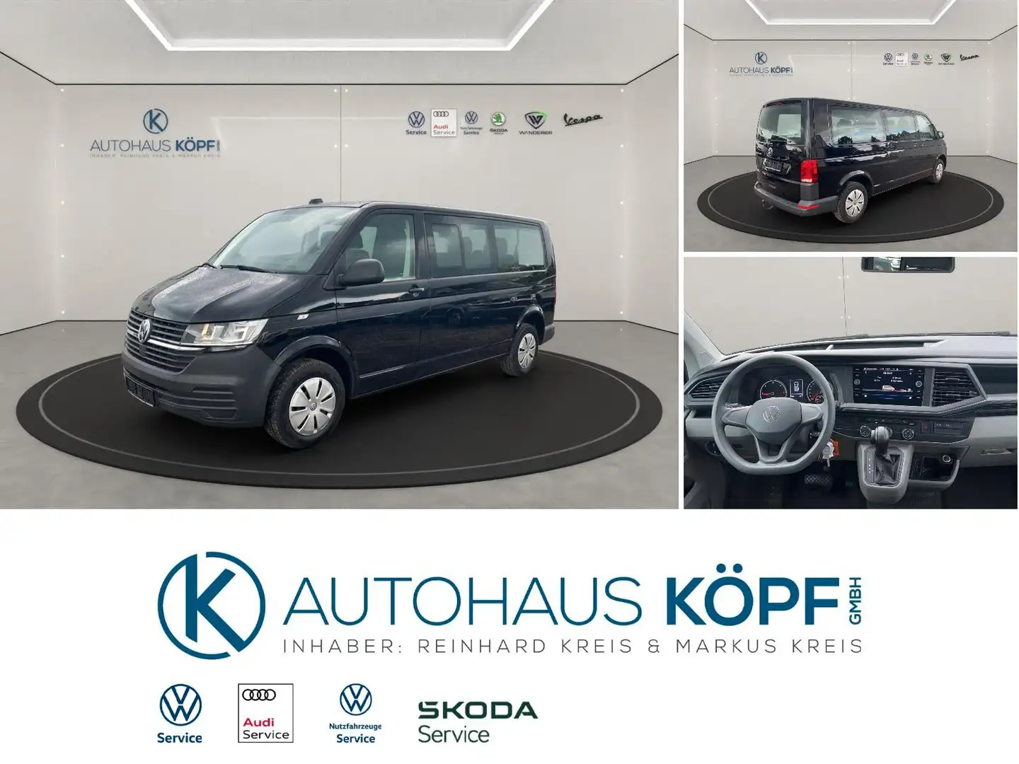 Volkswagen T6 Kombi T6.1 Kombi 150PS DSG*NAVI*AHK*9 Sitzer*Sitzheizu Noir - 1