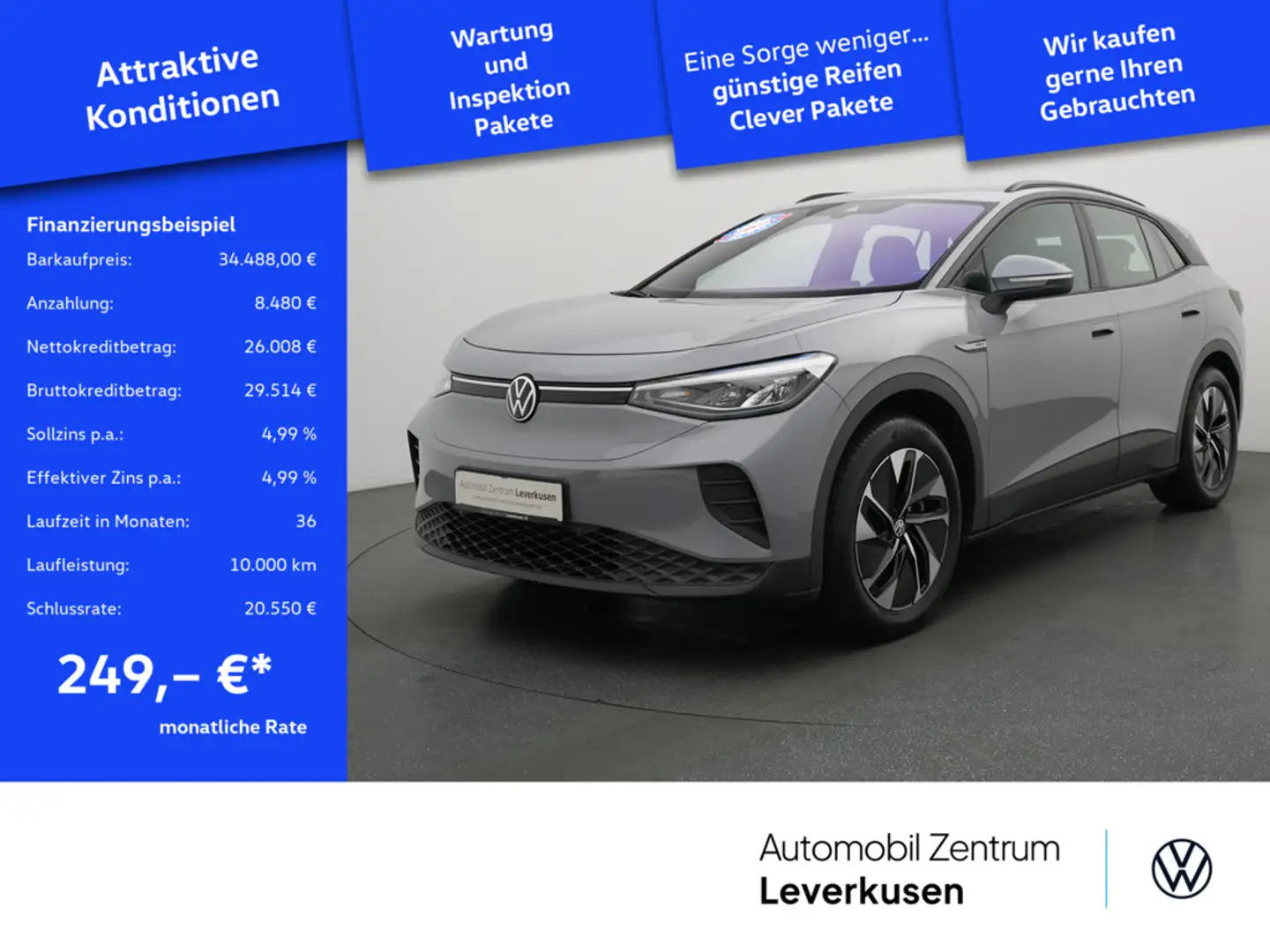 Volkswagen ID.4 Pro Performance 77KWH AHK NAVI VIRT ACC Grau - 1