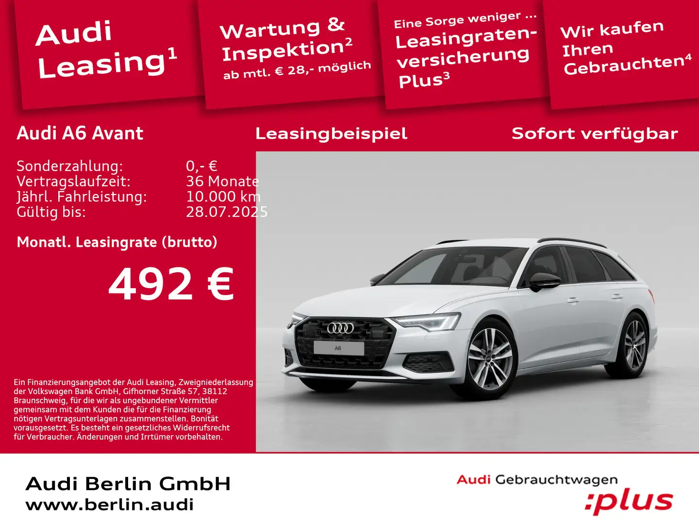 Audi A6 Sport advanced 35 TDI S tr. Weiß - 1