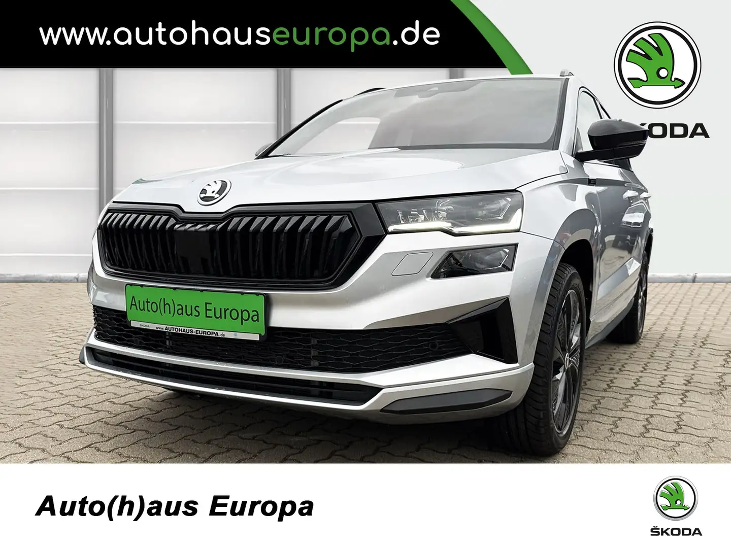 Skoda Karoq Sportline 1.5 TSI DSG ACC Matrix WSS Navi SHZ eKla Silber - 1