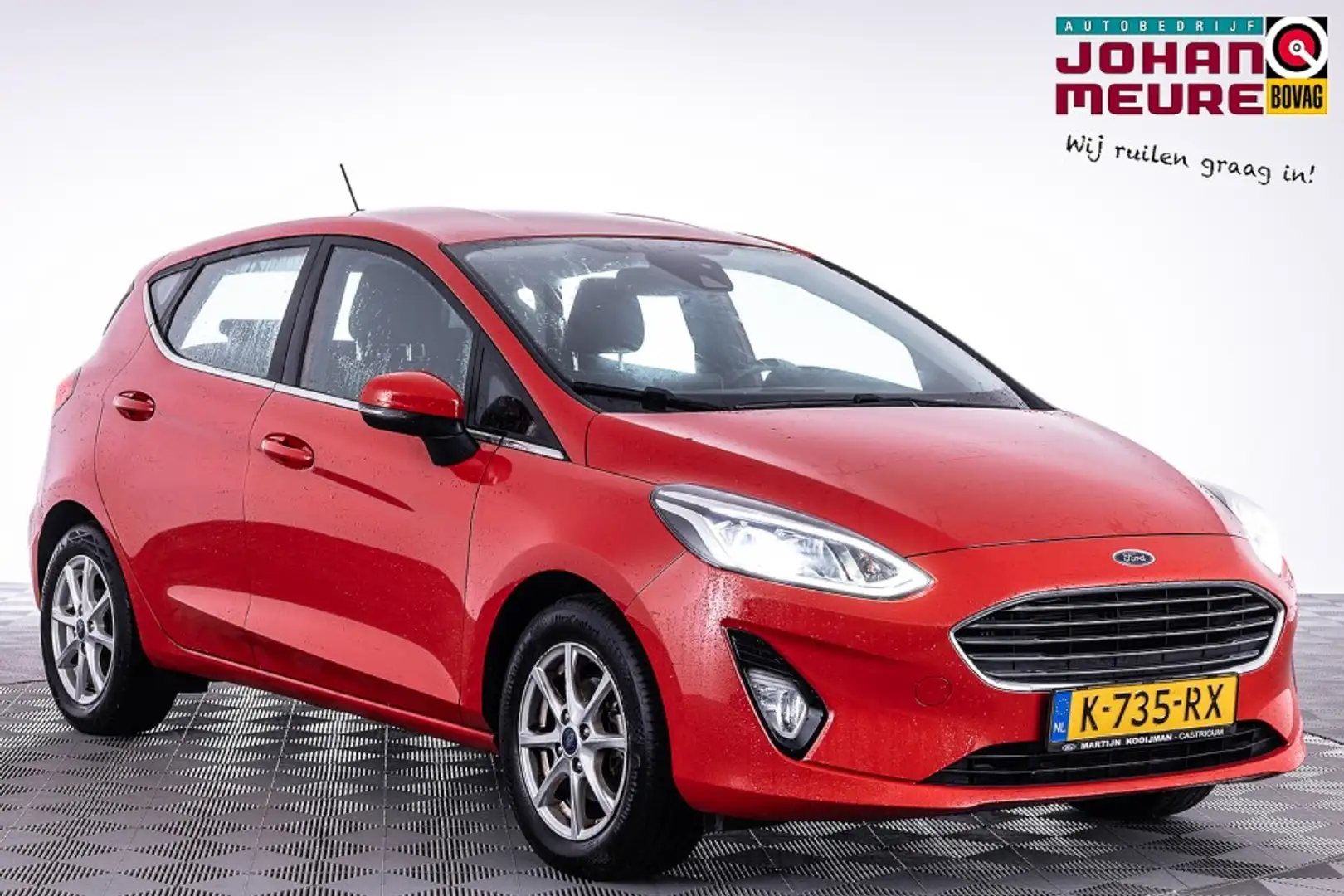 Ford Fiesta 1.0 EcoBoost 125PK Hybrid Titanium X | ECC | NAVI Rouge - 1