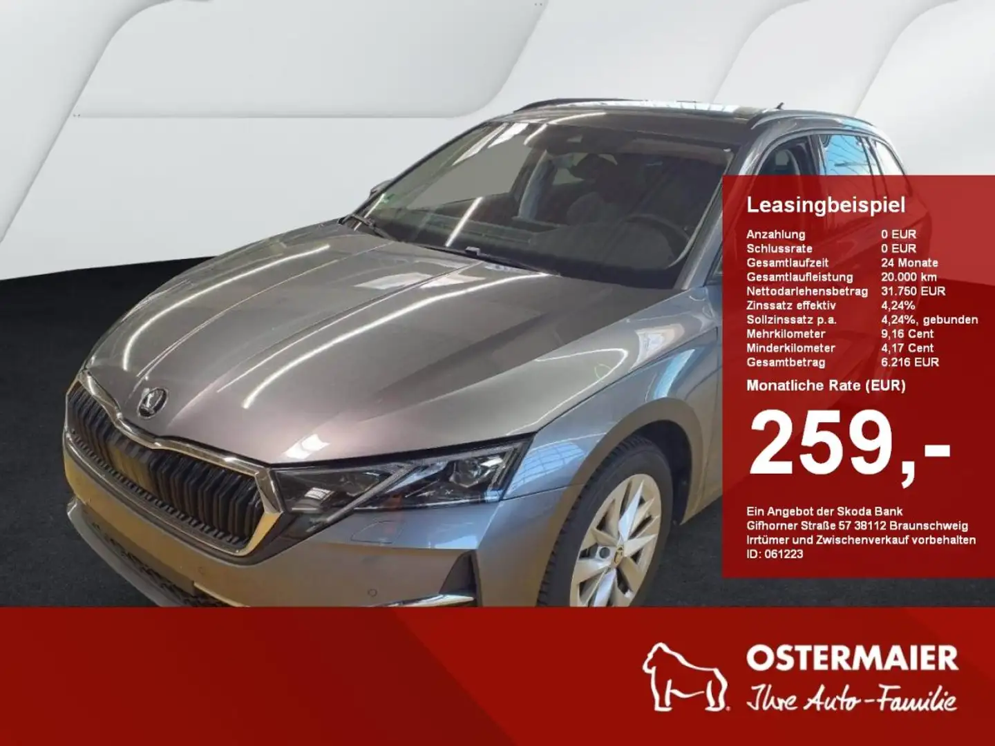 Skoda Octavia Combi SELECTION 1.5TSI e-TEC DSG MATRIX.PANO.AHK.N Grau - 1