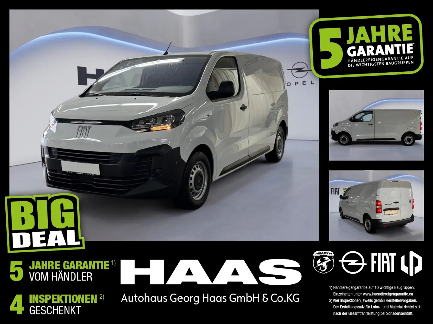 Fiat Scudo Kastenwagen L2 Ladeboden Holz Radio Klima Blanc - 1